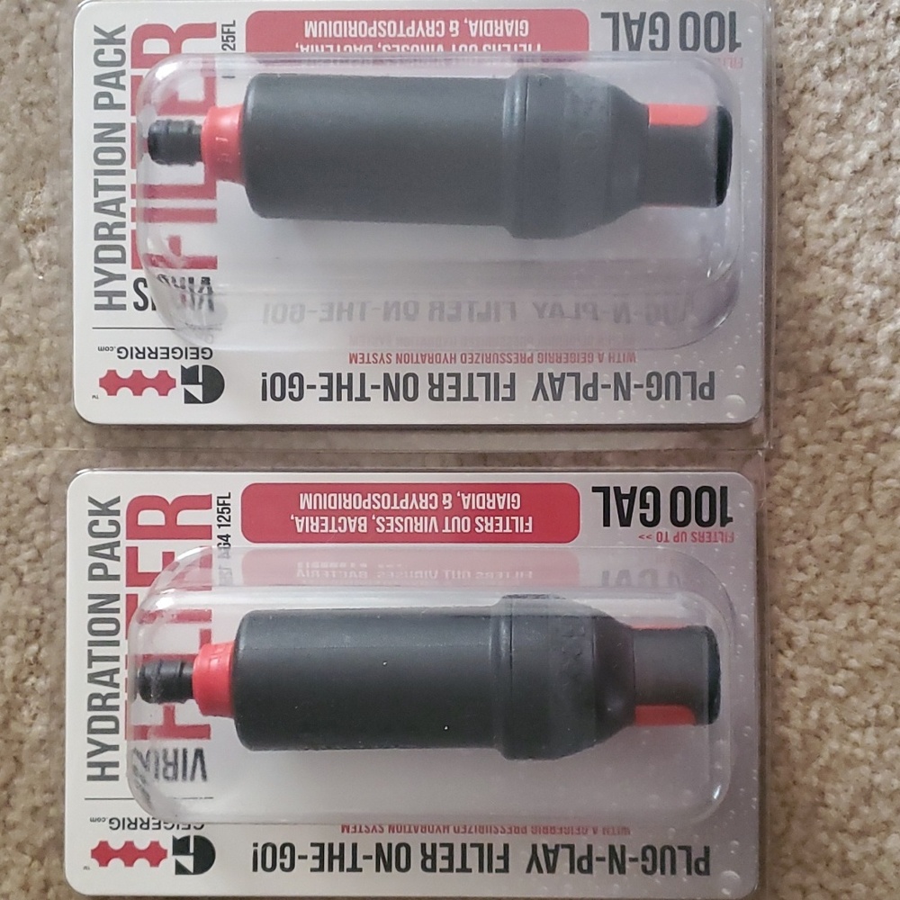 Geigerrig Hydration Pack In-Line Virus Filter G4 125FL Replaceable Filtration